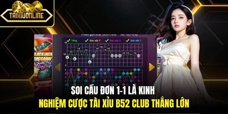 Soi cầu đơn 1-1 là kinh nghiệm cược tài xỉu B52 Club thắng lớn